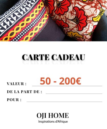 E-carte cadeau OJI HOME